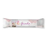 Adesivi barrette cioccolato personalizzate compleanno tema mongolfiera rosa Modello codice: PB 39 H